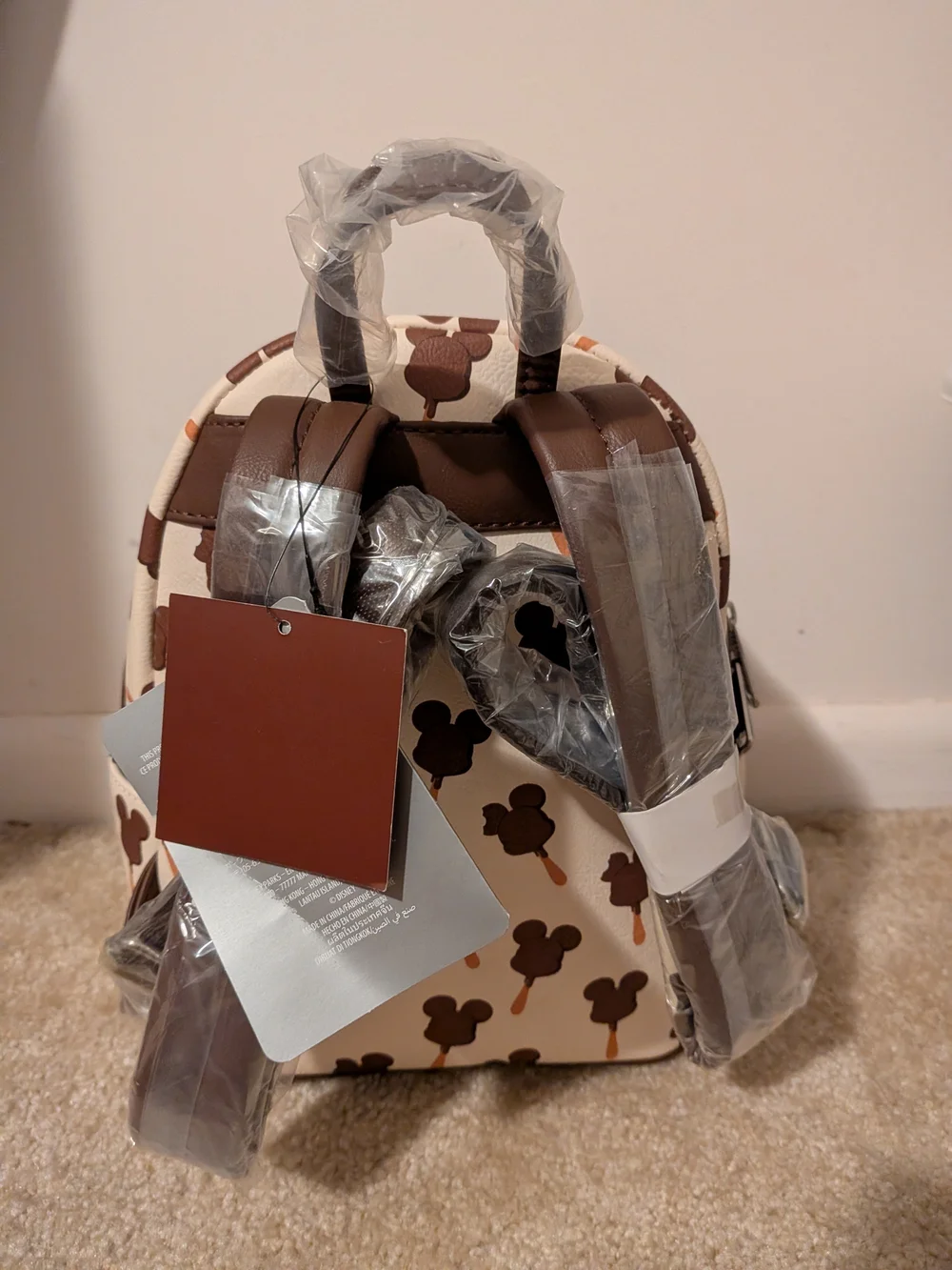 Disney Loungefly Chocolate Mickey Ice Cream Mini Backpack NWT